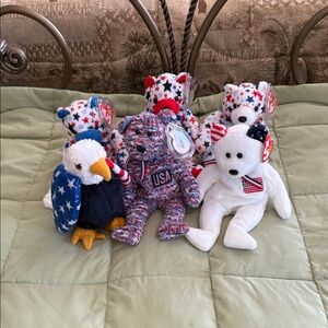 Vintage Ty Beanie Babies Patriotic/Americana lot